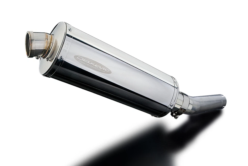 Kit silenciador escape acero inoxidable ovalado 14" Honda CBR600 F3 1995-98 Delkevic Slip On Foto 2 de 4