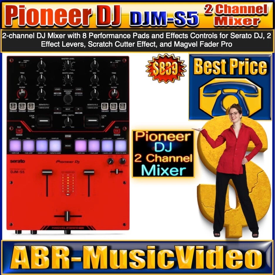 Pioneer DJ DJM-S5 2-channel Mixer for Serato DJ