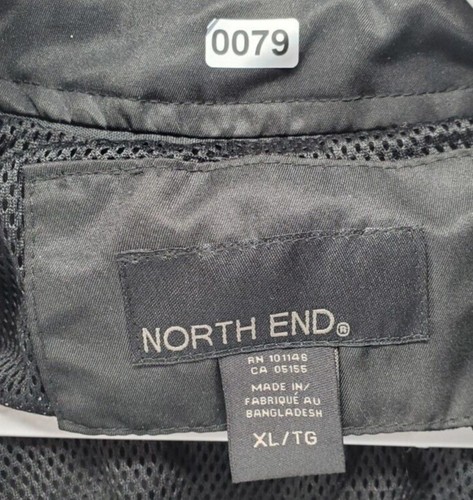 North End Men's Lightweight Windbreaker Water Resistant Jacket Packable Black XL - Picture 7 of 8