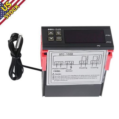 1 PC STC-1000 Digital DIsplay Temperature Controller Thermostat NTC Sensor