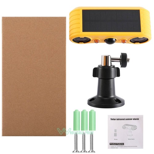 Animal Repeller Ultrasonic Solar Power Outdoor Pest Cat Mice Deer Sensor 4 Modes - Picture 35 of 35