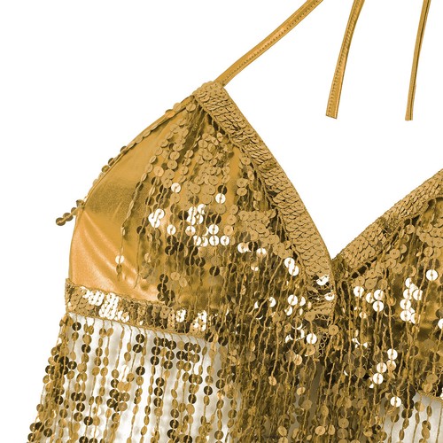 Set Spettacoli Costume Donna Festa Crop Top E Gonne Tulle Senza Maniche Self-Tie - Foto 75 di 78