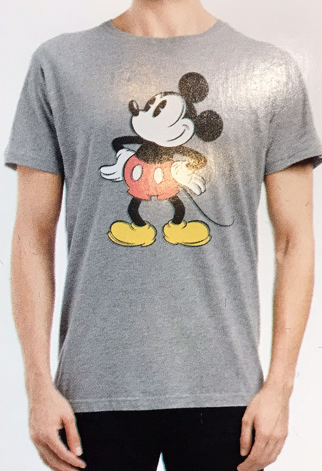 Disney Mickey Mouse Men’s Solid Gray Basic Casual… - image 7