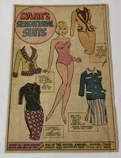 1965 MILLIE THE MODEL paper doll page ~ Sensational Suits