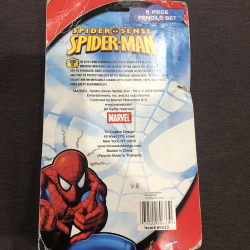 Spider Sense Spider-Man 8 Pieces Pencil Set By Marvel  - Picture 4 of 6
