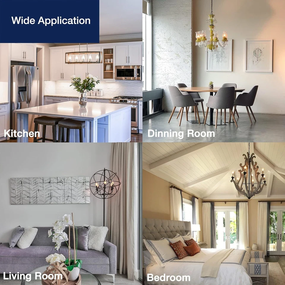 Diodesy 4PK LED Fiesta Filament Light Bulb F15, All Dimmer, 4W, 40W, 2700K - Image 3 of 4