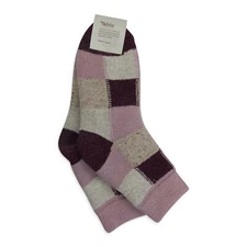NWT TABIO MULTICOLOR PATCHWORK CREW SOCKS SIZE OS $25