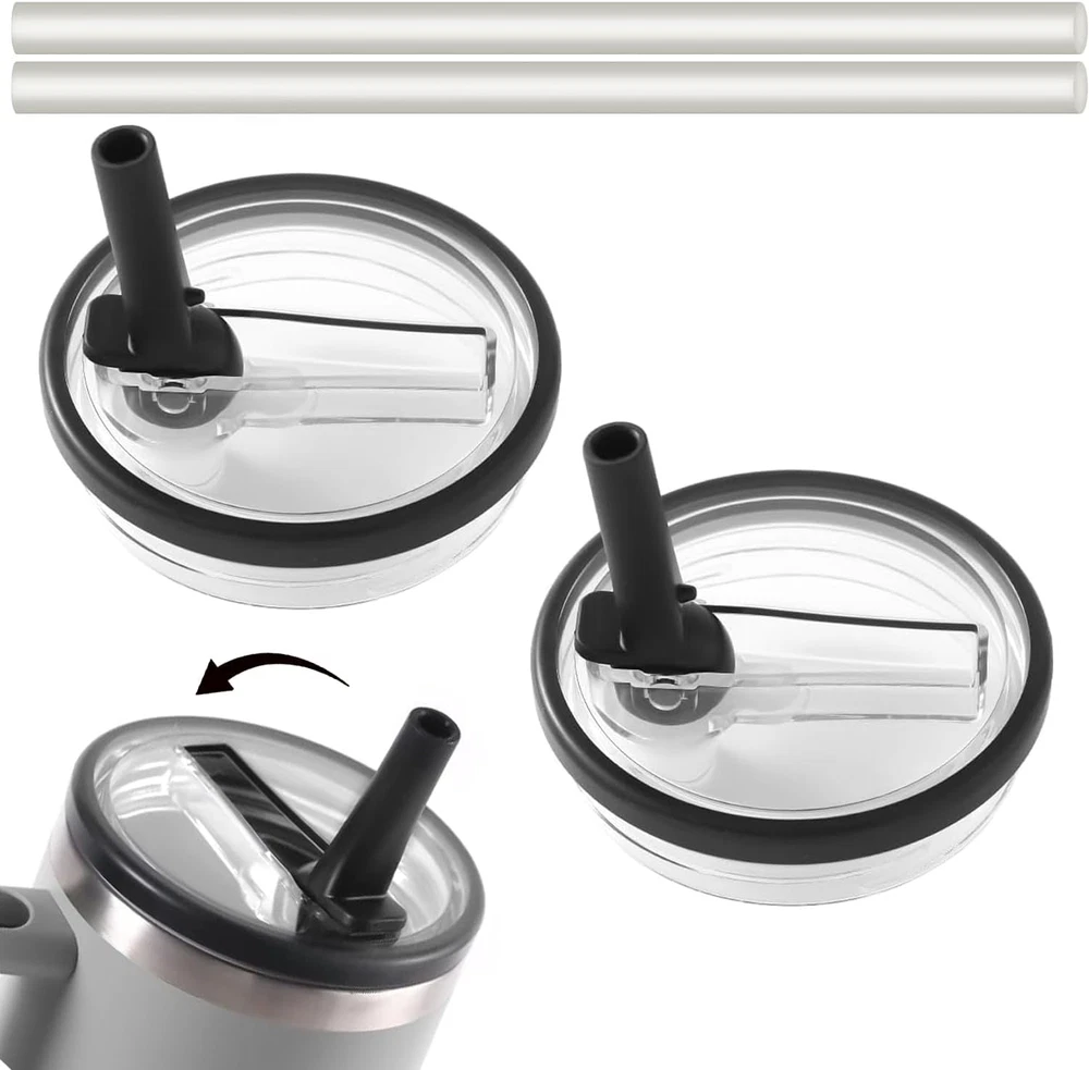 Tumbler Flip Straw Lid, Leak Proof, Replacement For Quencher, H2.0 Flow State