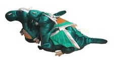 Green Dragons Animal Slippers by Comfy Feet Size MD