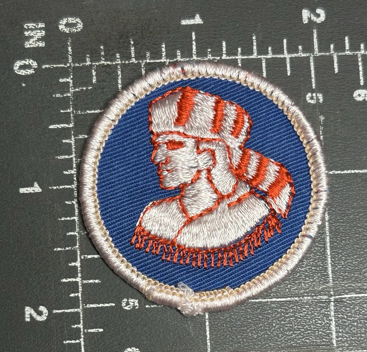 Trapper Davy Crockett Daniel Boone Coonskin Cap Patrol Patch Badge