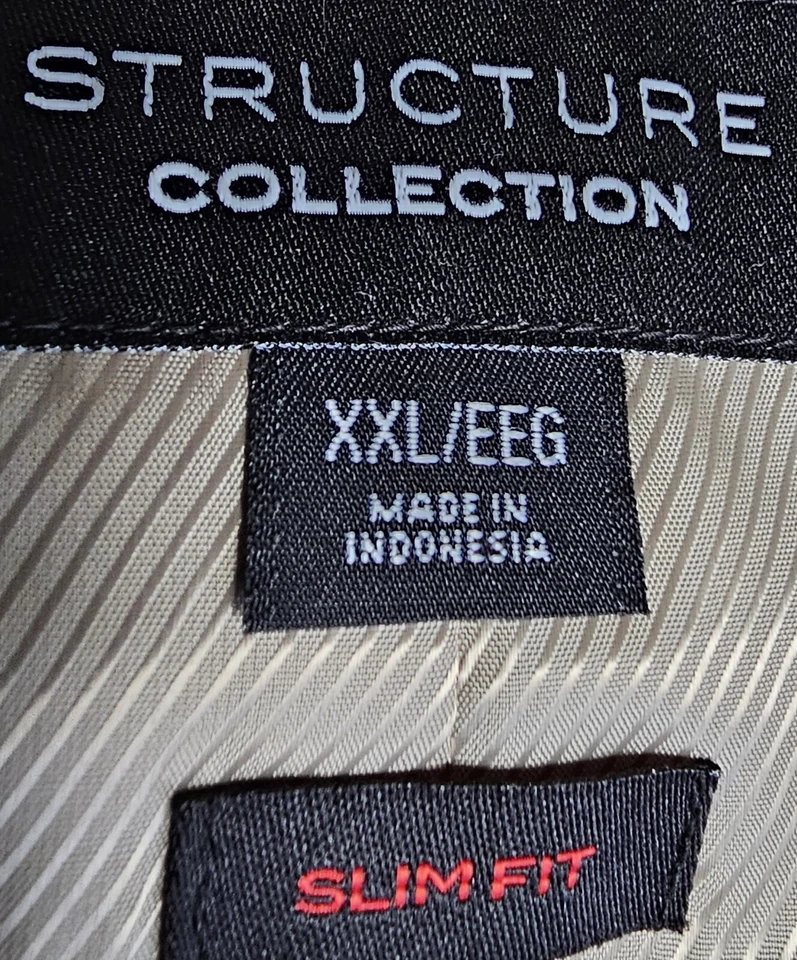 Structure Collection Mens Jacket Coat Size XXL 2XL 2X Large Long Sleeve V Neck - Image 2 of 4