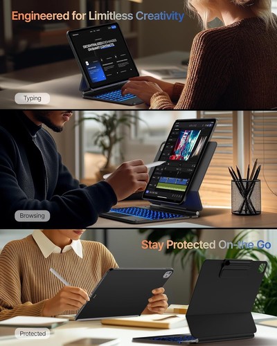 Magic Keyboard do iPad Pro 13 cali (M4) 2024, łatwe ustawienie magnetyczna obudowa klawiatury - Zdjęcie 3 z 9