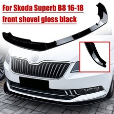Schwarz Auto Frontstoßstange Spoiler Splitter Lippe Für Skoda Superb B8 2016-18