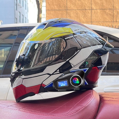 DOT Approved Bluetooth Intercom Motorcycle Flip Up Helmet With Wireless Headset - Picture 20 of 20
