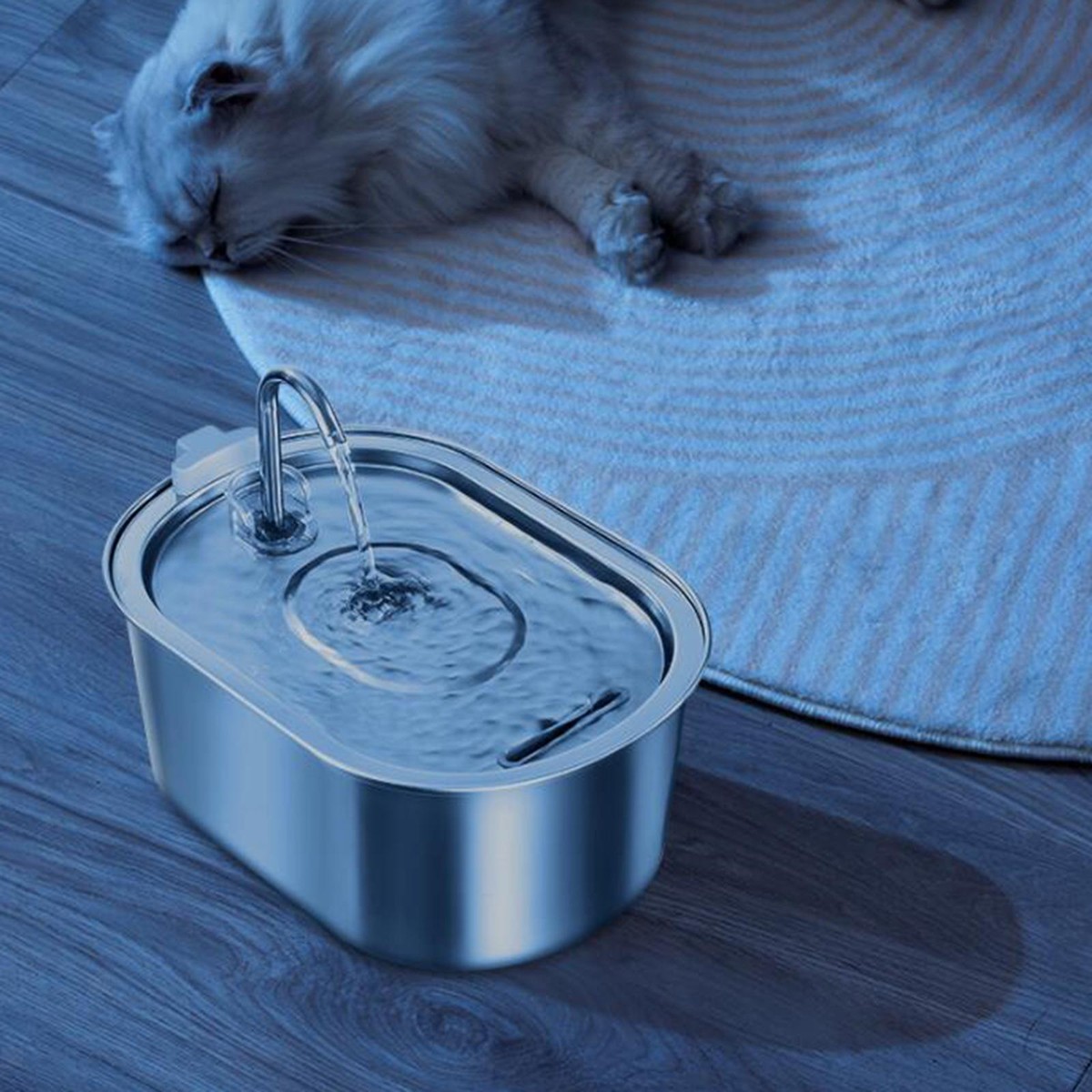 Water Fountain Cat Stainless Steel: 108oz/3,2L Pet For Cats