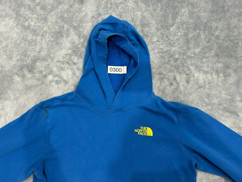 THE NORTH FACE BOYS SWEATER EXTRA LARGE (18/20) BLUE HOODIE FLEECE PULLOVER - Picture 2 of 8