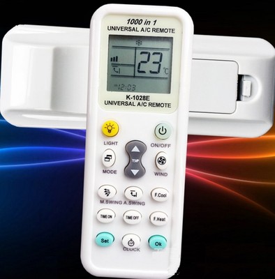 Telecomando Universale Yunir K-1028E Con LCD Per Climatizzatore - Funzioni Timer E Orologio - Bianco