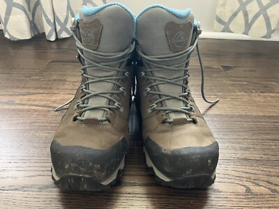 $199 La Sportiva Nucleo High II GTX Women Sz 8 Wide Oak/Topaz Hiking  Boots