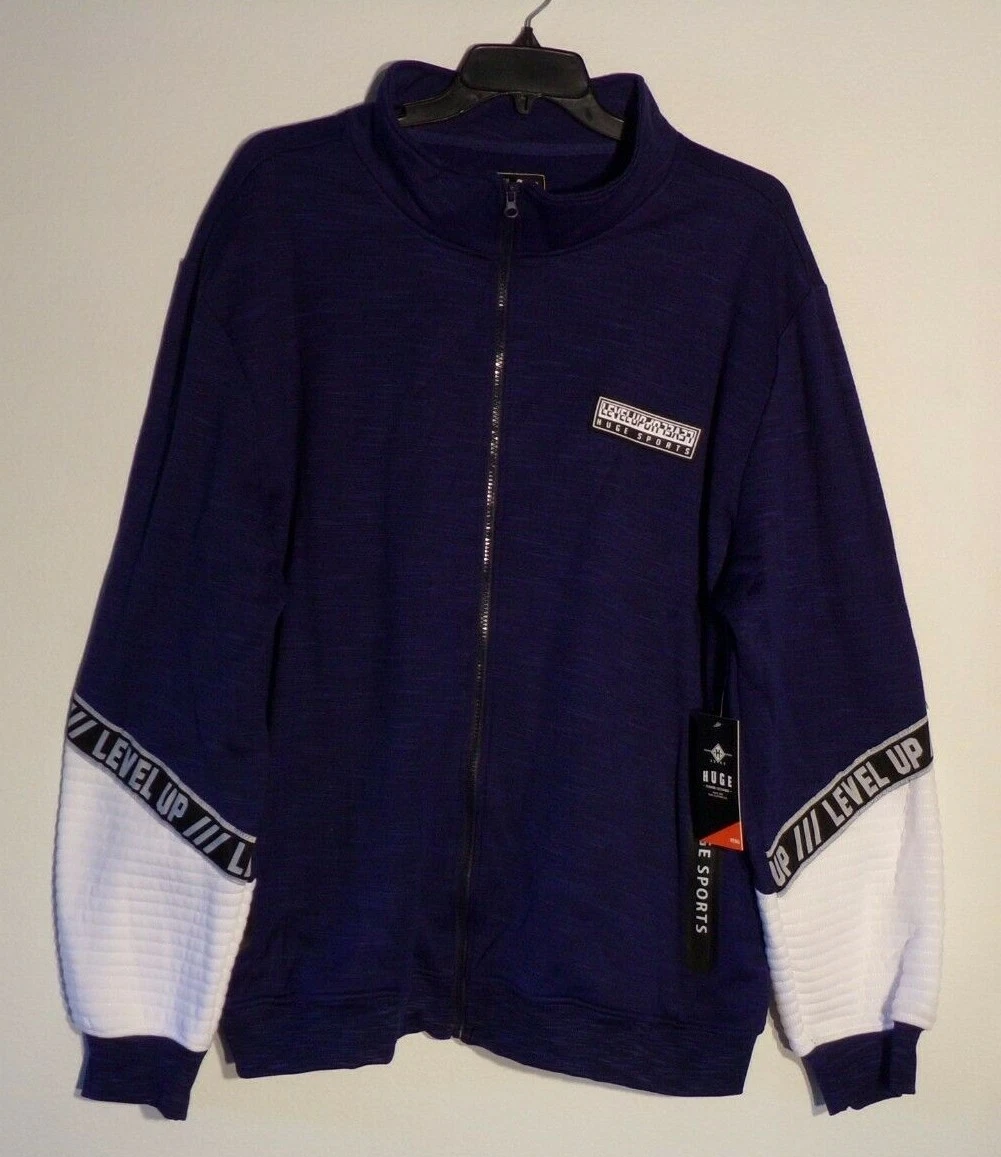 NWT MEN'S HUGE FASHION 4XL MULTICOLOR LS FULL ZIPPER JACKET MSRP.$60.00 #1786