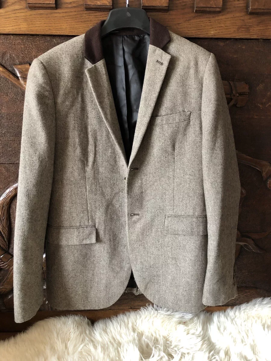Topman tweed blazer clearance