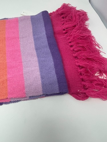 Aqua Women's Knit Multicolor Striped Hat and Scarf Set One Size NWT - Picture 4 of 4