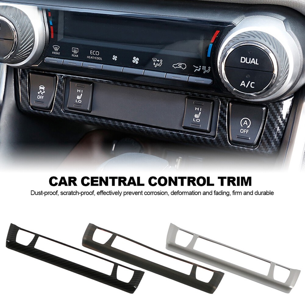 1x Car Central Control Trim Panel Cover Seat Button Frame Accessories For Toyota