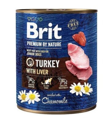 8595602561810 BRIT Premium by nature Junior Turkey with Liver - Nassfutter für H
