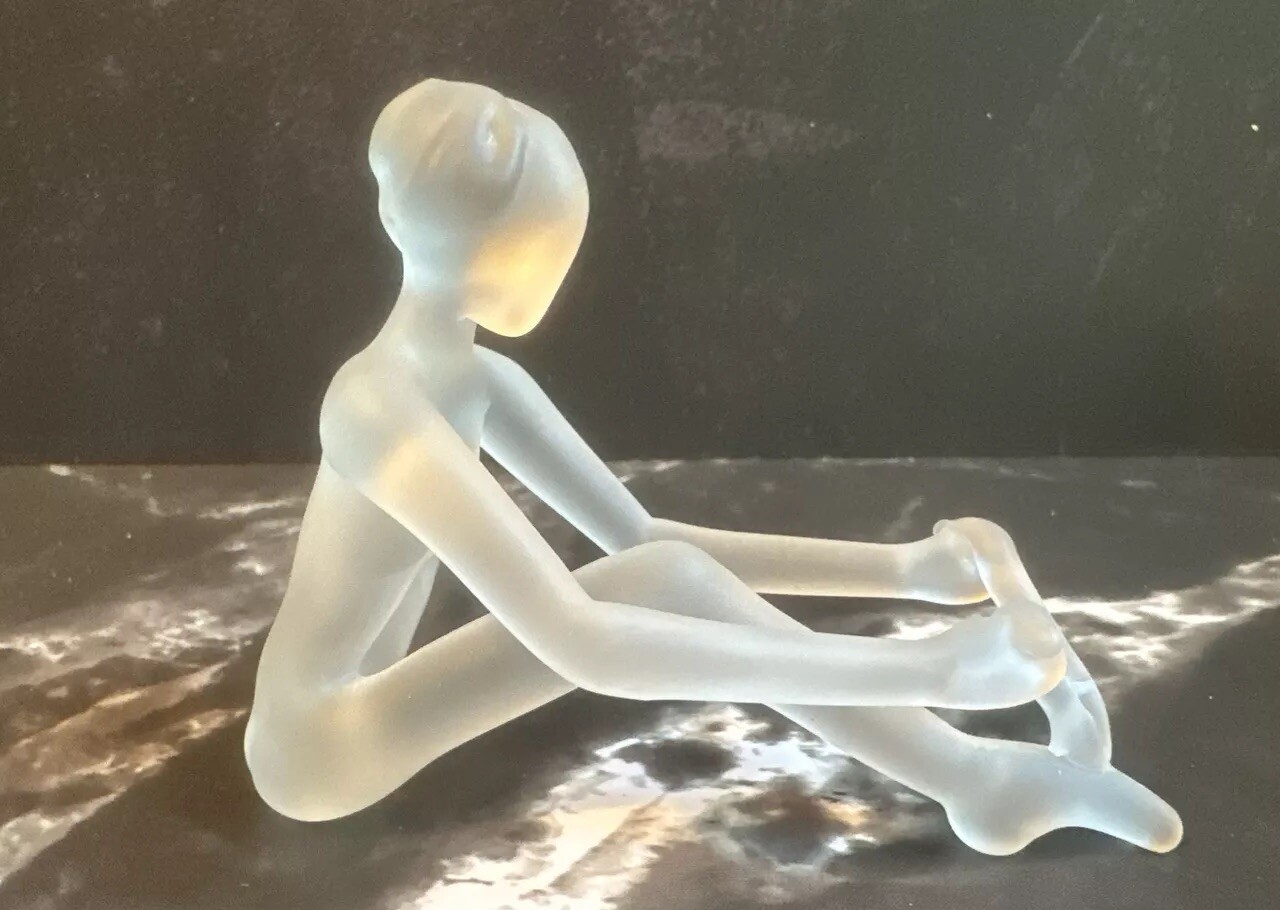VTG Milon Townsend Handmade Art Glass Ballerina Signed 5.5”x2.75” 1990