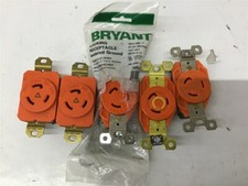 20A 125V 3 Wire Receptacle Assorted Brands Lot Of 5