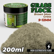 Herbe Statique 9-12mm- Brown Moor Grass - 200ml -  Modelisme socles décors flock