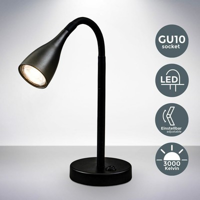 Brilliant LED Tischlampe Schreibtisch Büro RICK 5W 330lm Leselampe weiß USB