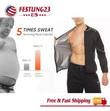 Sauna Neoprene Suit for Men Sweat Sauna Jacket TOP Gym Workout Sweat Suits
