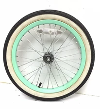 16" Bicycle Front Blue Wheel with 1.95" Whitewall Tire Kids Bike #B94