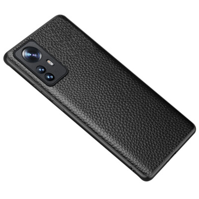 Lychee Genuine Leather Slim Shockproof Case Back Cover fo Xiaomi 12 X /12 Pro/11