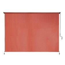 Coolaroo Exterior Roller Shade Terracotta Fade Resistant 96 in. W x 72 in. L