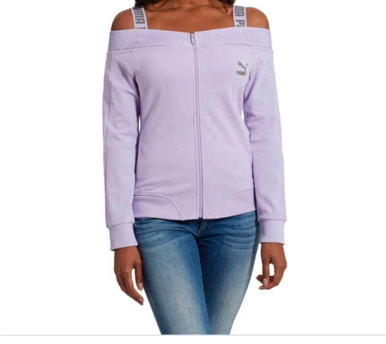 Women's puma off clearance the shoulder t7 jacket