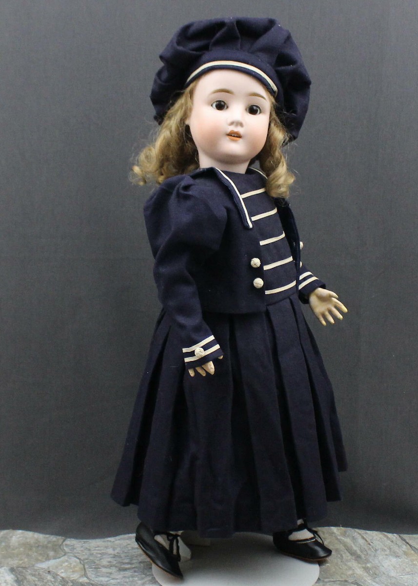 LARGE ANTIQUE GERMAN BISQUE DOLL by 'GANS & SEYFARTH' - - 24 LARGE ANTIQUE GERMAN BISQUE DOLL by 'GANS & SEYFARTH' - - 24