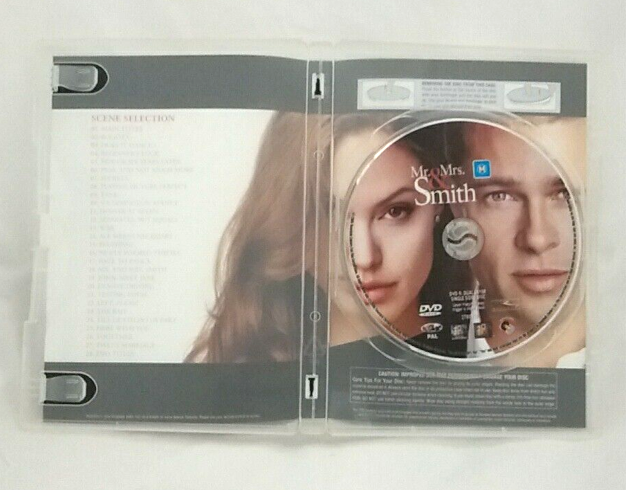 Mr & Mrs Smith (DVD, 2005) Brad Pitt Angelina Jolie Region 4 PAL