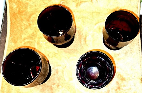 Duncan Miller Set 4 bicchieri piatti rosso rubino georgiano pollice spesso grosso? 8 oz - Foto 2 di 11
