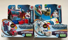 Transformers EarthSpark 1-Step Flip Changer Optimus Prime & Wheeljack Set Of 2