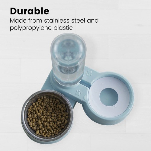 Pet Dog Cat Automatic 2 in 1 Water & Food Feeder Puppy Pet Bowl New - Picture 4 of 7