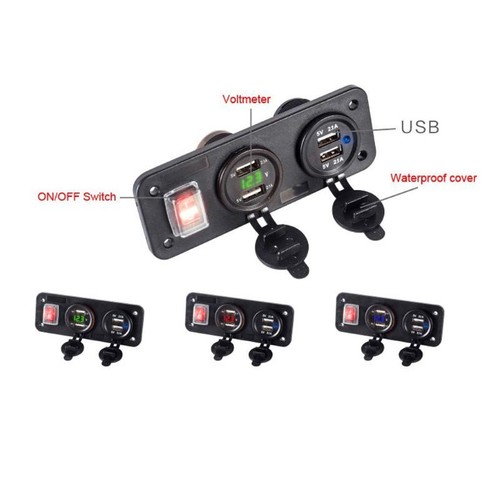 Universal Car Power Outlet 4 USB Fast Charging Adapter Power Outlet for Phones - 第 3/9 張圖片