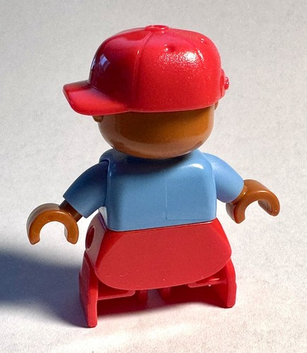 Lego Duplo Minifigure 2” Child Boy Figure Blue Shirt Building Blocks Toy - Picture 2 of 2