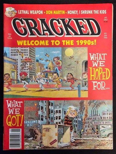 Cracked Magazine No. 251 Jan 1990 Welcome to the 90's Cover