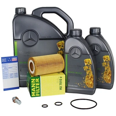 MERCEDES BENZ Mann Ölfilter + 7L Mercedes 5W30 229.52 für C-E Klasse GLK W204 W212 X204 CDI