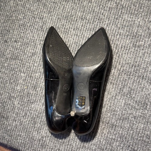 Michael Kors Womens Alina Flex Pumps 9.5M Black Leather Pointed Heel - Picture 4 of 7