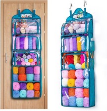 Hanging Yarn Storage Organizer  Over-the-Door Crochet Organizer W/ Both Front
