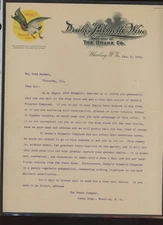1908 Drake's Palmetto Wine Letterhead and Envelope, Wheeling West Virginia