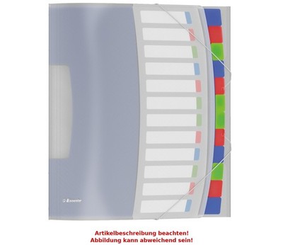 Esselte Ordnungsmappe VIVIDA, A4, PP, 12 Fächer, mehrfarbig