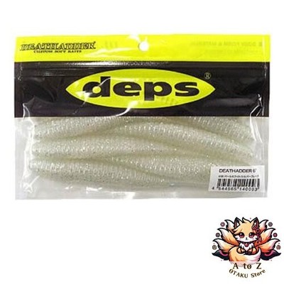 NEU Deps Death Adder Worm 6 Zoll Pearl White Silver Flake #09 Pearl White/SF